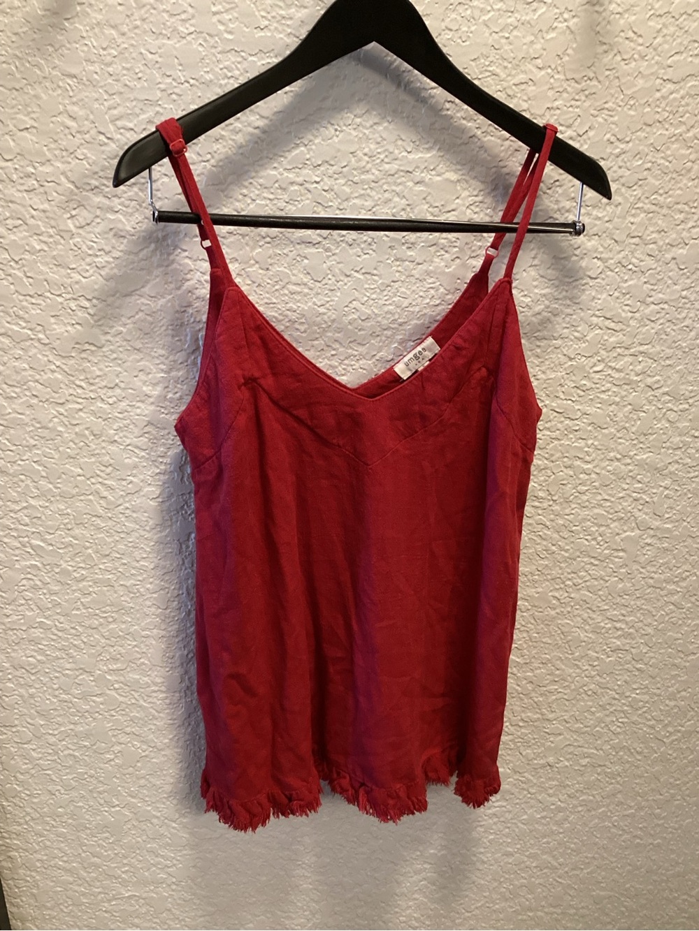 Umgee Red Adjustable Strap V-Neck Camisole